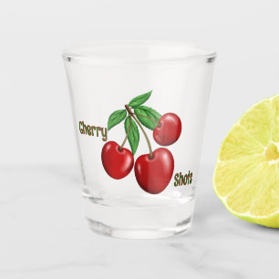 Copo De Shot Red Cherries Design Personalizado