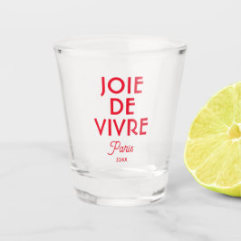 Copo De Shot Red Joie De Vivre Paris Personalizado Ano Francês
