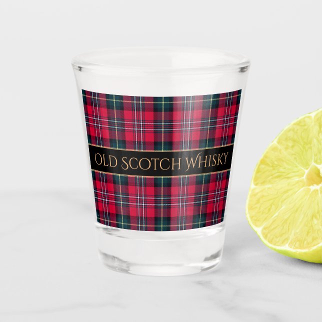 Copo De Shot Red Tartan Scotch Whisky (personalizável) (Frente)
