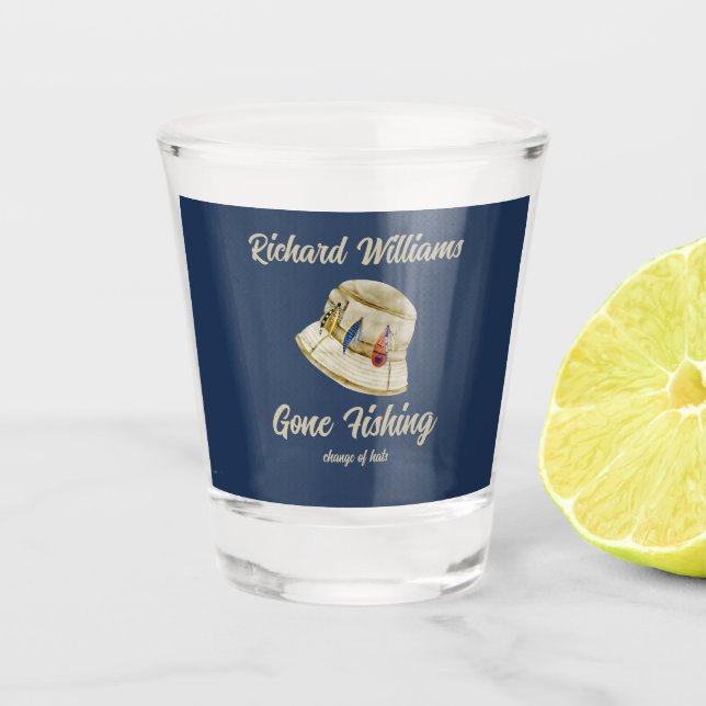 Copo De Shot Reforma foi pescar pescado pescador aposentado cha (Frente)