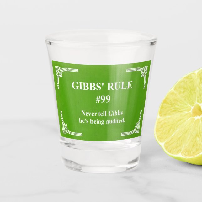 Copo De Shot regra 99 de Gibbs (Frente)