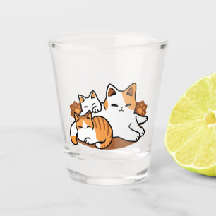 Copo De Shot Relaxando a Arte de Gato - 'Dias de Furo de Lázaro