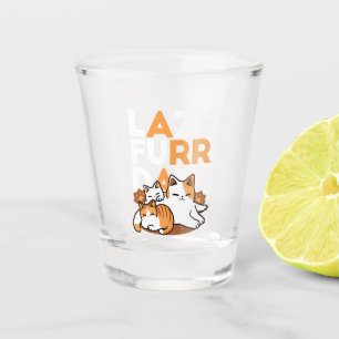 Copo De Shot Relaxando a Arte de Gato - 'Dias de Furo de Lázaro