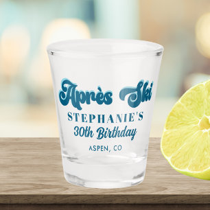 Copo De Shot Retro Festa de Aniversário Personalizada de Esqui