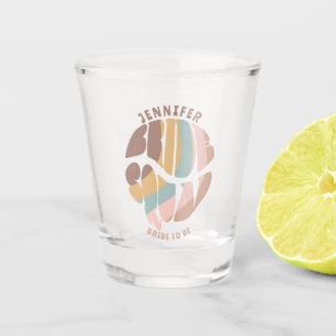 Copo De Shot Retro Groovy Bachelorette Bride Squad Bridesmaid