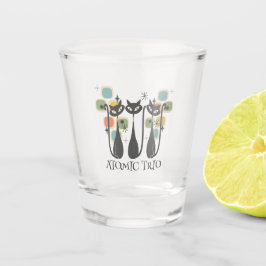 Copo De Shot Retro Mid Century Black Atomic Cats MCM