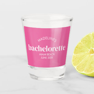 Copo De Shot Retro Moderno Rosa Brilhante Despedida de Solteira