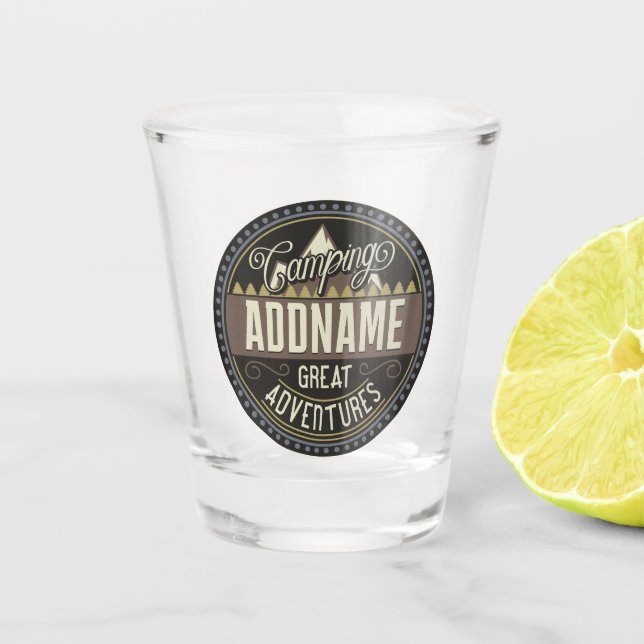 Copo De Shot Reunião de Campanha de Viagem de Camp da Família d (Frente)