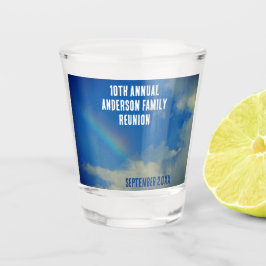 Copo De Shot Reunião Familiar Rainbow Colorful Summer Picinic