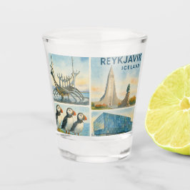 Copo De Shot Reykjavik Islândia vista múltipla
