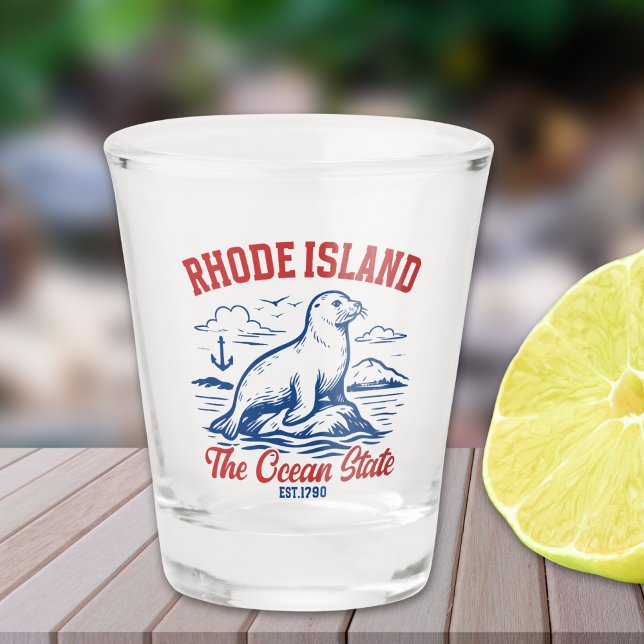 Copo De Shot Rhode Island Seal Illustration for Tourists (Criador carregado)