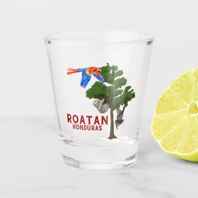 Copo De Shot Roatan, Honduras Shot Glass (Frente)
