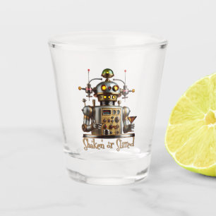 Copo De Shot Robô Barman Futurista "Sacudido ou Mexido"