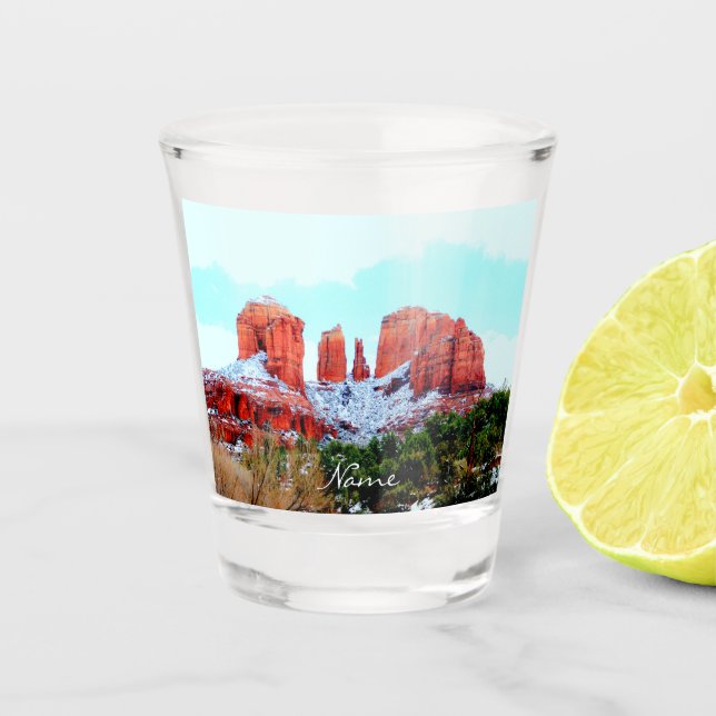 Copo De Shot Rocha Sedona Thunder_Cove da catedral (Frente)