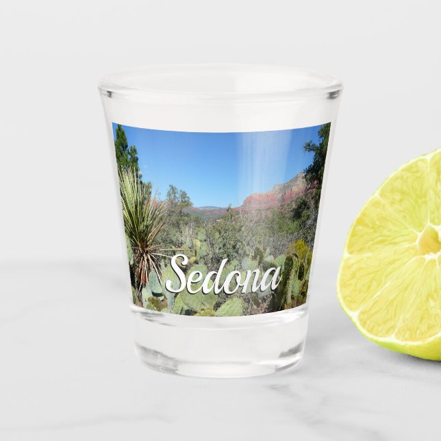 Copo De Shot Rochas Vermelhas e Cactos I (Frente)