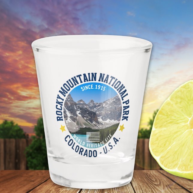 Copo De Shot Rocky Mountain National Park Scenic Souvenir (Criador carregado)