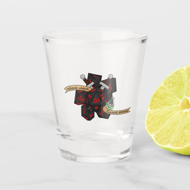 Copo De Shot Rogue Dice Design (Frente)