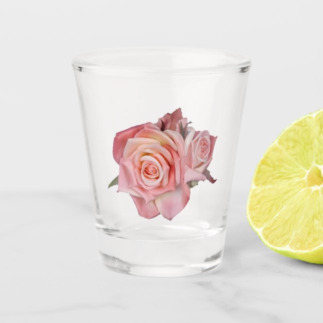 Copo De Shot Rosas antigos (Frente)