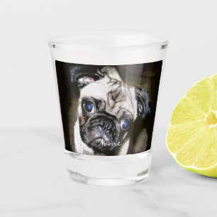 Copo De Shot rosto de cãozinho de olhos azuis Trovão _Cove