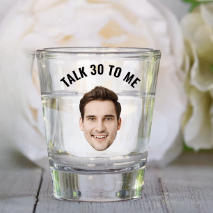 Copo De Shot Rosto Personalizado 20º 30º 40º 50º 60º 70º Aniver