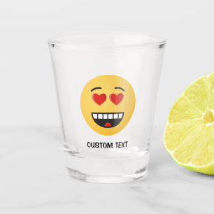 Copo De Shot Rosto sorridente com olhos em forma de coração