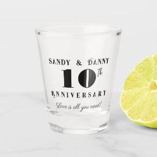 Copo De Shot Roteiro de aniversário de 10 anos personalizado pr