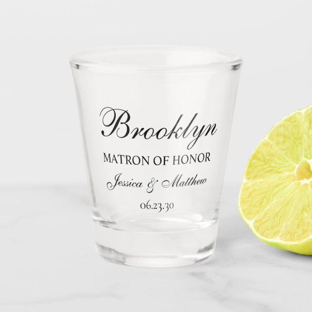 Copo De Shot Roteiro de Dama de Honra Personalizado (Frente)