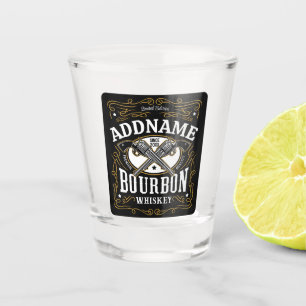 Copo De Shot Rótulo de uísque personalizado de armas vintage Bo