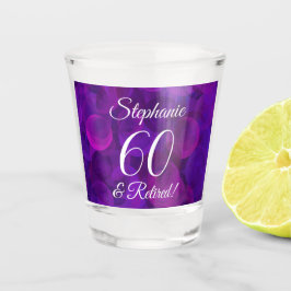 Copo De Shot Roxo Elegante 60 e aposentadoria