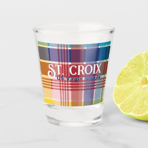 Copo De Shot RUA das Ilhas Virgens dos EUA. Croix USVI Madras