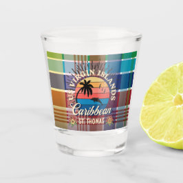 Copo De Shot RUA das Ilhas Virgens dos EUA. Thomas USVI Madras 