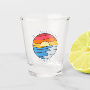 Copo De Shot Rua. George Island Florida Vintage Beach Sunset