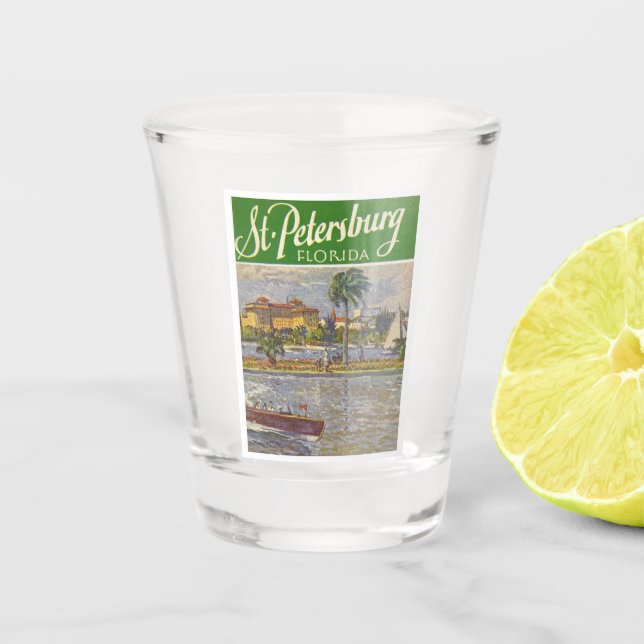 Copo De Shot Rua. Petersburg Flórida, cena de 1926 (Frente)