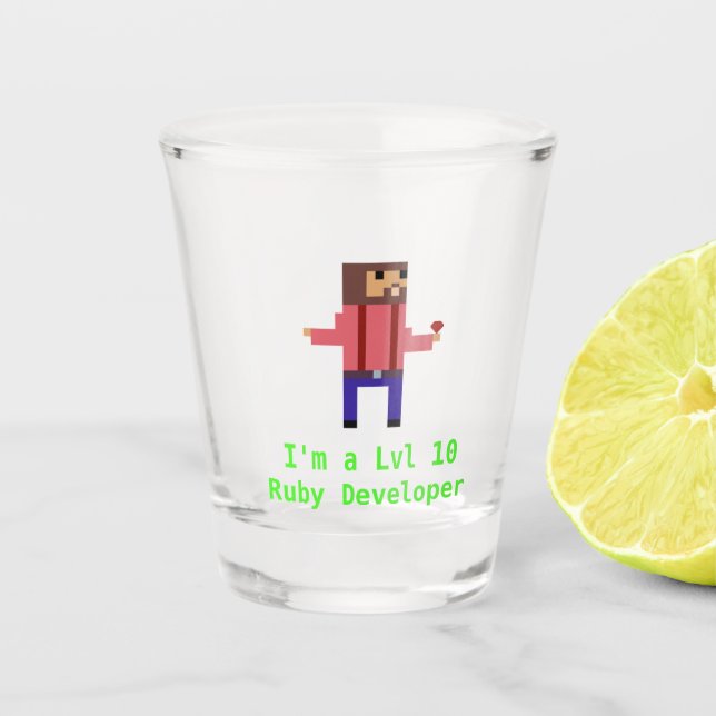 Copo De Shot Ruby Developer Shot Glass (Frente)