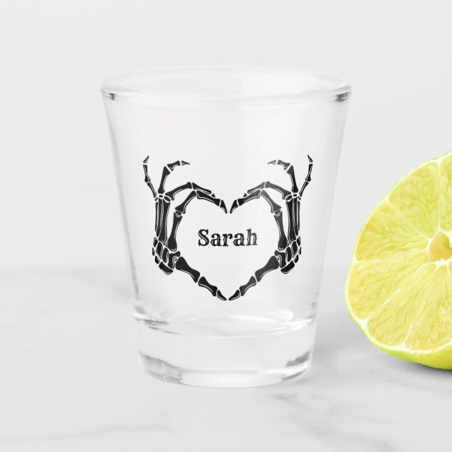 Copo De Shot Saca de gótico de arco preto presente de madrinha  (Frente)