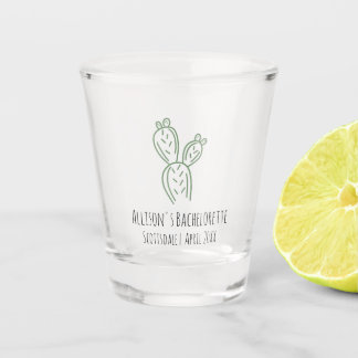 Copo De Shot Sage Prickly Pear Cactus Bachelorette Shot Glass
