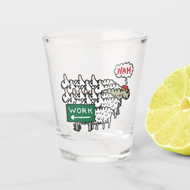 Copo De Shot Saindo do Trabalho (Frente)