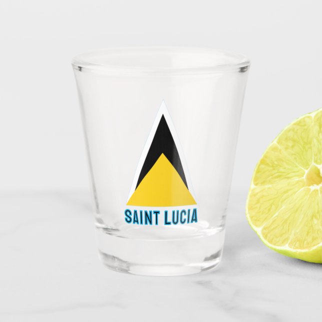 Copo De Shot Saint Lucia Flag (Frente)