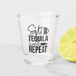 Copo De Shot Sal • Tequila • Limão • Repetir