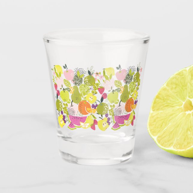 Copo De Shot Salada de fruta; colagem de frutas de Verão (Frente)