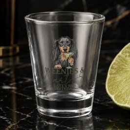 Copo De Shot Salsichas Desenhadas à Mão e Dachshund Martinis