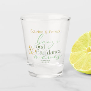 Copo De Shot Salve a Comida de Booze Verde de Data em Movimenta