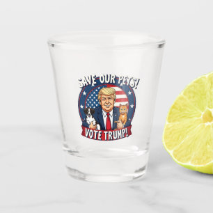 Copo De Shot Salve nossos Pets de Trump de Votação Pets para Tr