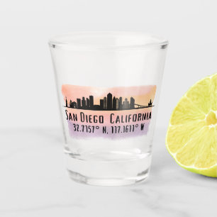 Copo De Shot San Diego City Skyline Latitude e Longitude