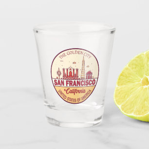 Copo De Shot San Francisco California City Skyline Emblem