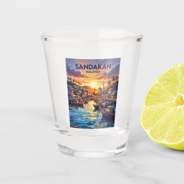 Copo De Shot Sandakan Malásia (Frente)