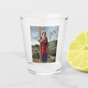 Copo De Shot Santa Helena com a Vera Cruz Arte Sacra