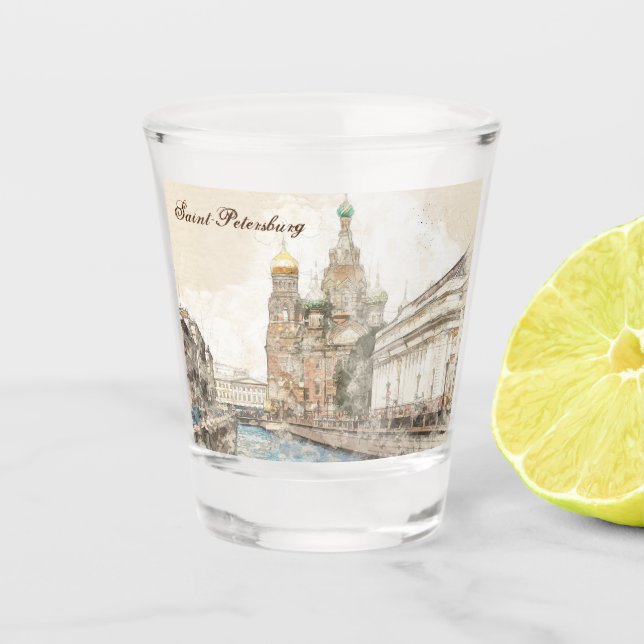 Copo De Shot Santo Petersburg Rússia Shot Glass - Viagem Gift (Frente)