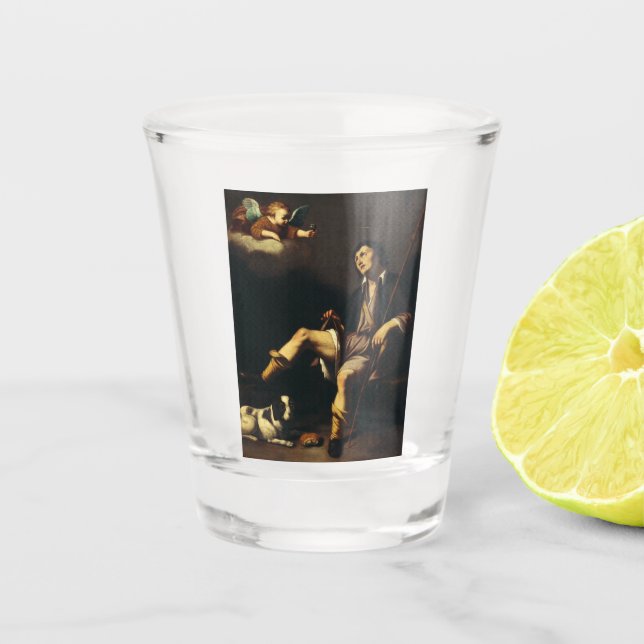 Copo De Shot Santo Roch e o Anjo pela Cara François (Frente)