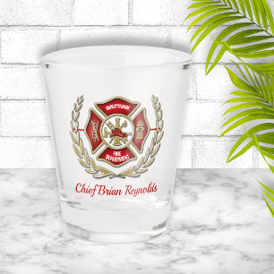 Copo De Shot Sapador-bombeiro personalizado da cruz maltesa
